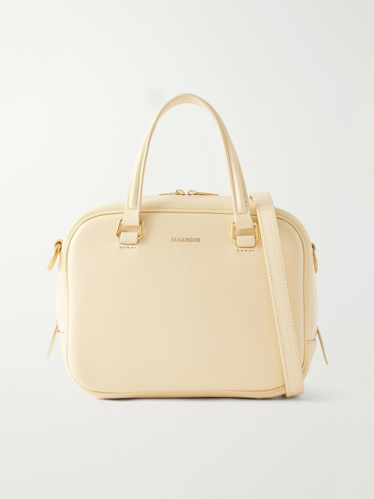 Jil Sander Vision Mini Leather Tote In Neutrals