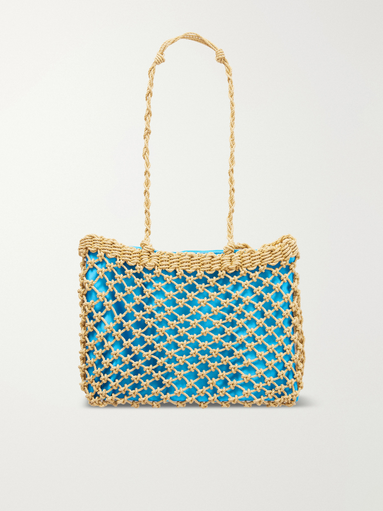 Tangle Net Satin And Cotton Cord Shoulder Bag