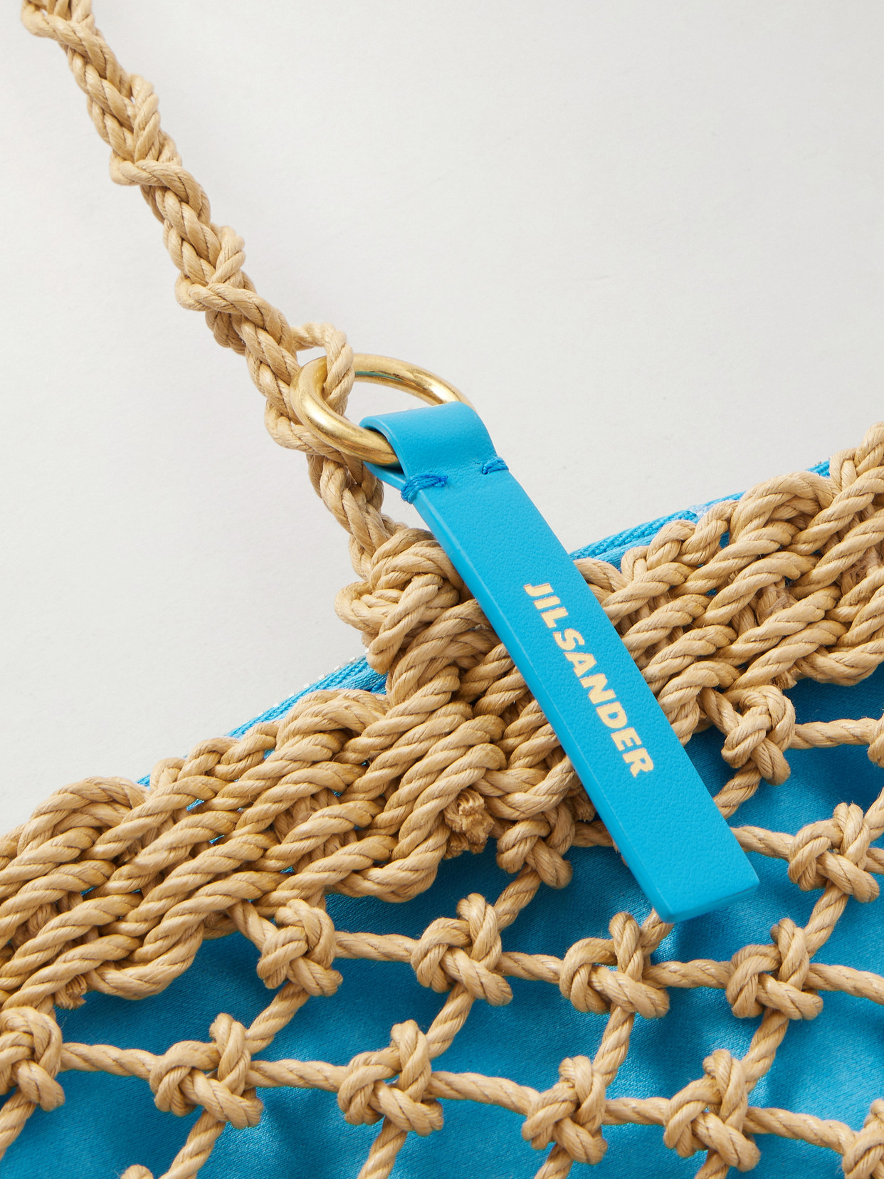 Tangle Net Satin And Cotton Cord Shoulder Bag