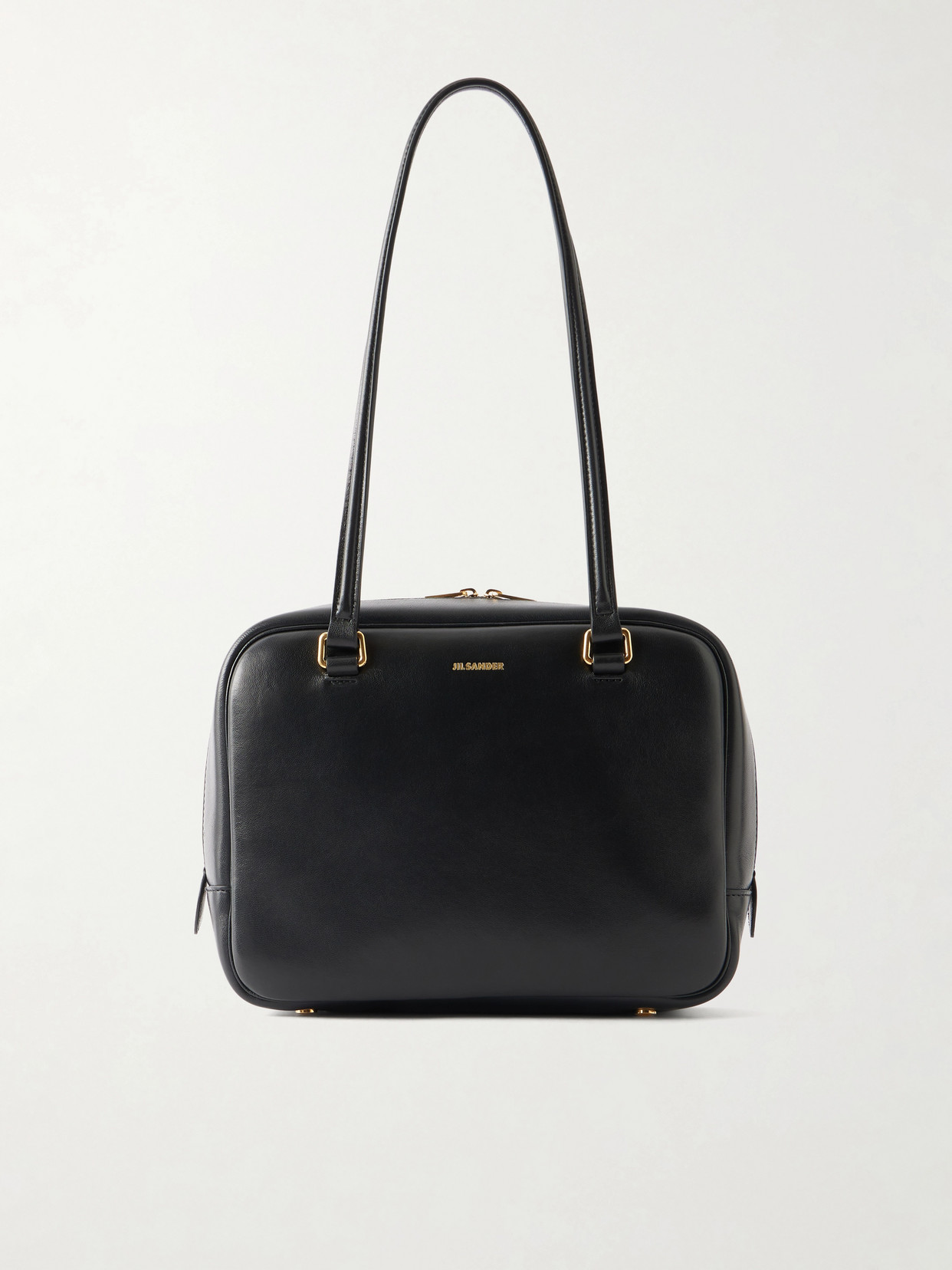 Jil Sander Vision Mini Leather Tote In Black
