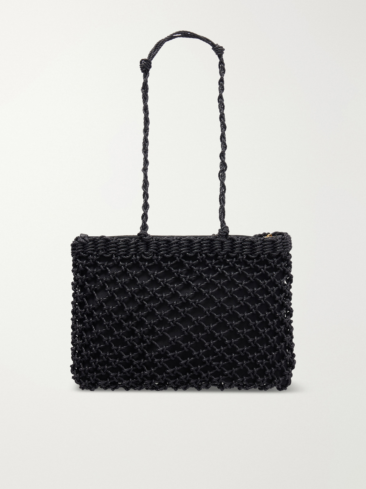 Tangle Net Satin And Cotton Cord Shoulder Bag
