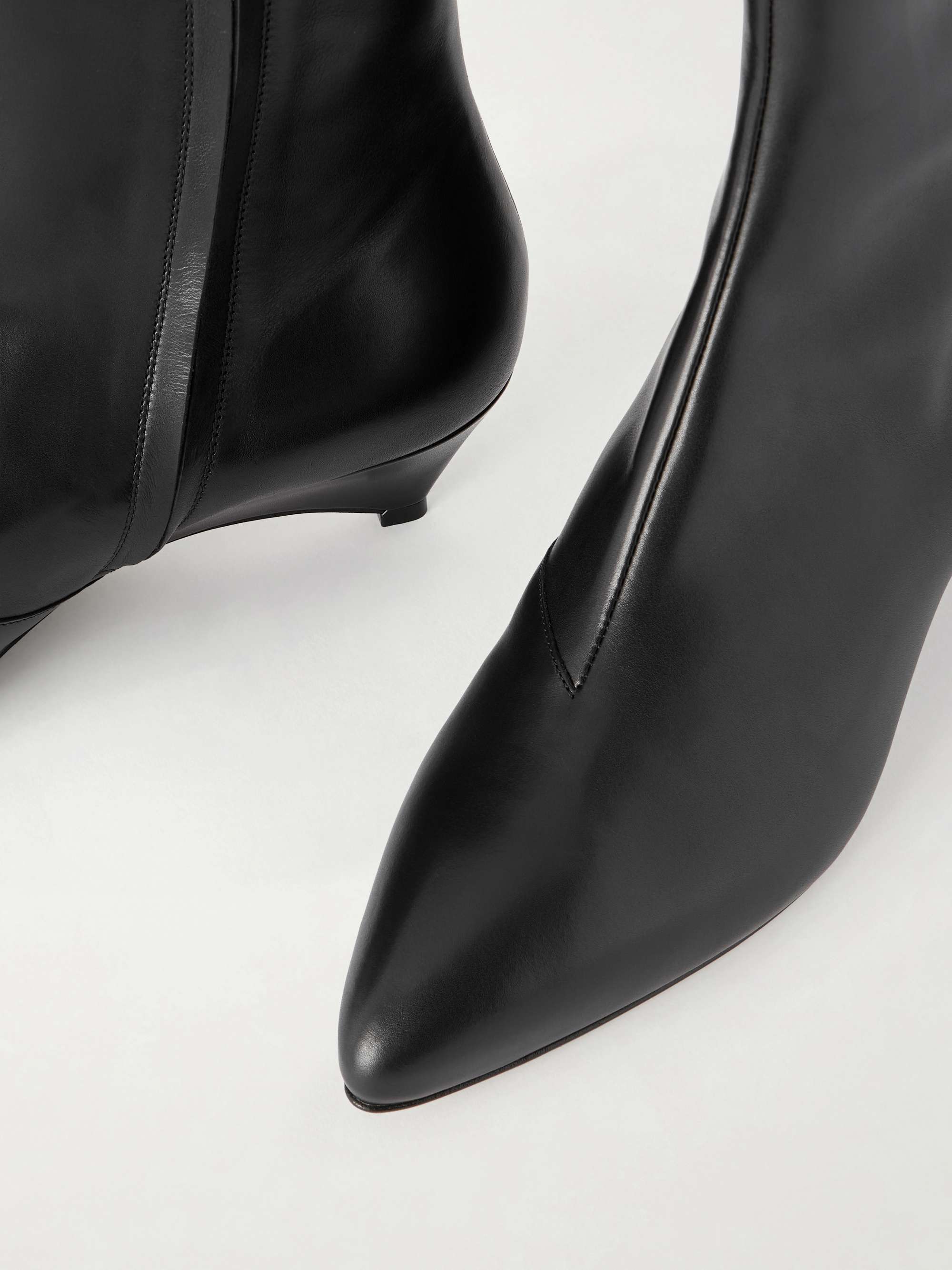 JIL SANDER Arc leather ankle boots | NET-A-PORTER JIL SANDER Arc leather ankle boots | NET-A-PORTER