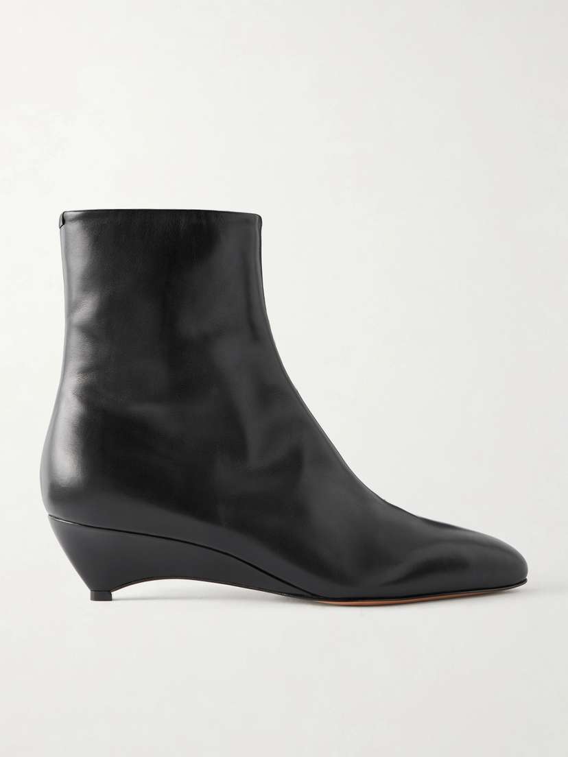 Jil Sander Arc Leather Ankle Boots
