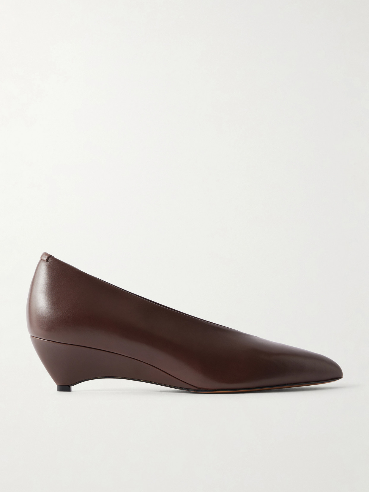 Jil Sander Arc Leather Pumps In Brown