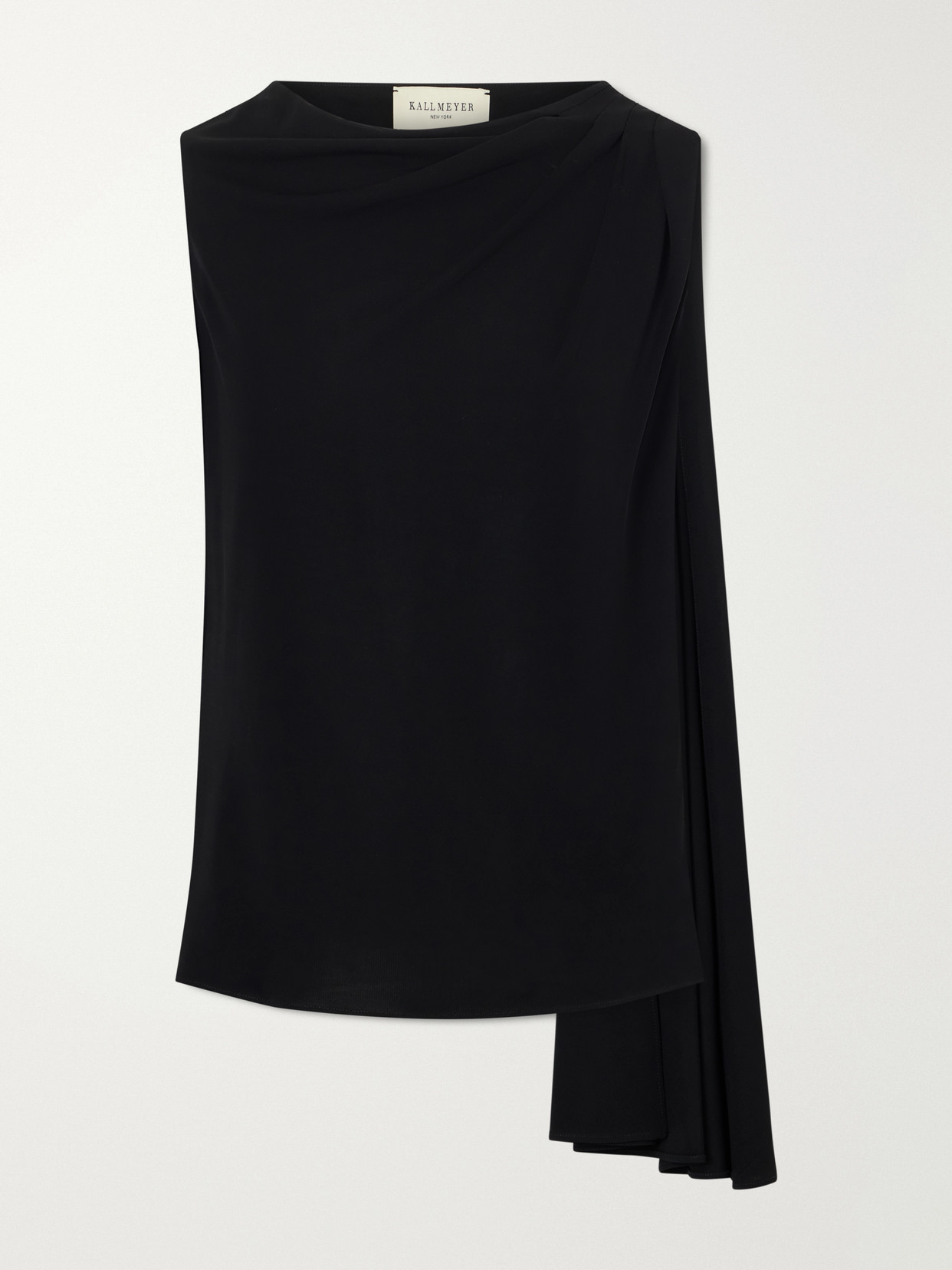 Kallmeyer Floriana Ruched Jersey Tank In Black