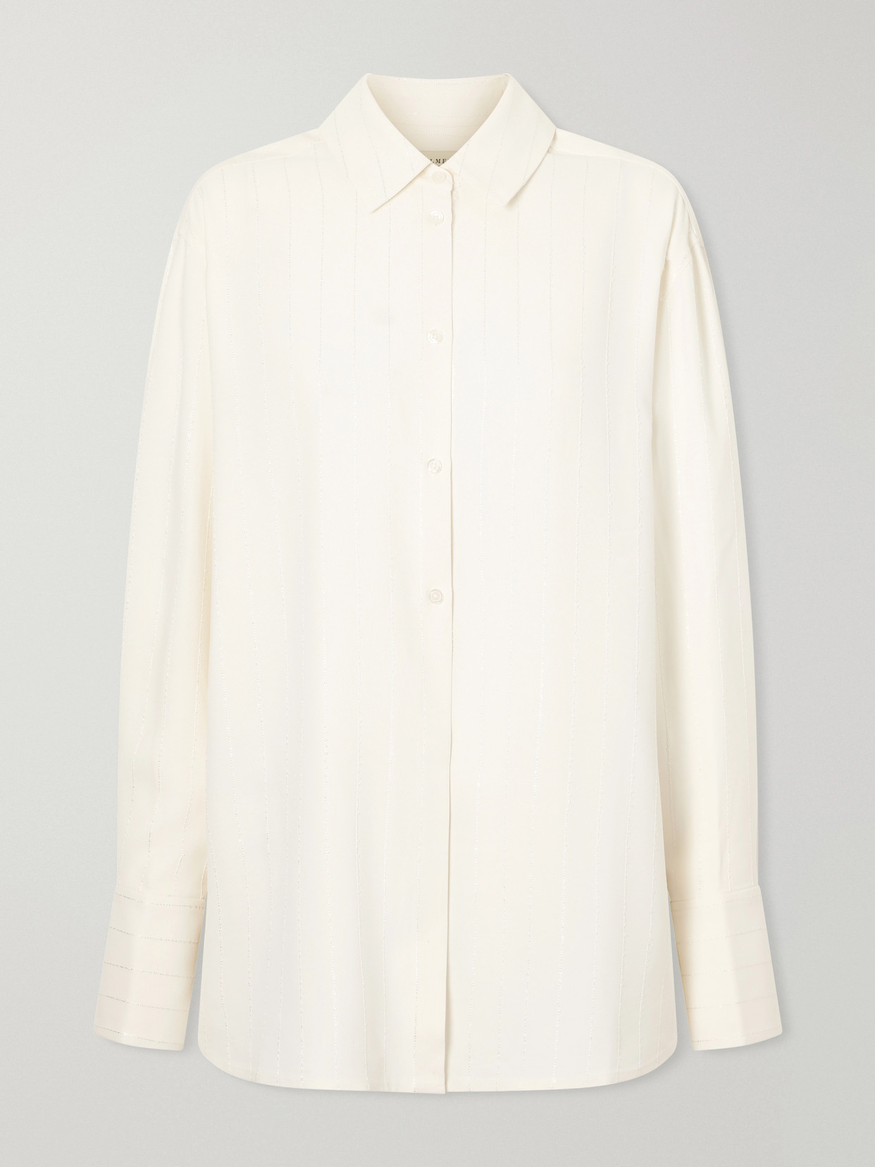 Kallmeyer Mollie Sequin-embellished Striped Twill Shirt In Neutrals