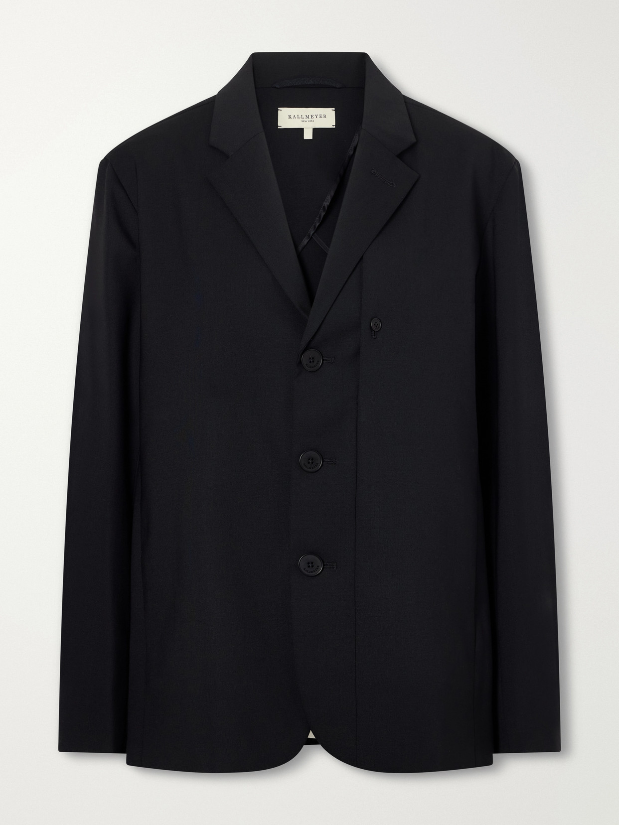 Kallmeyer James Wool-blend Jersey Blazer In Black