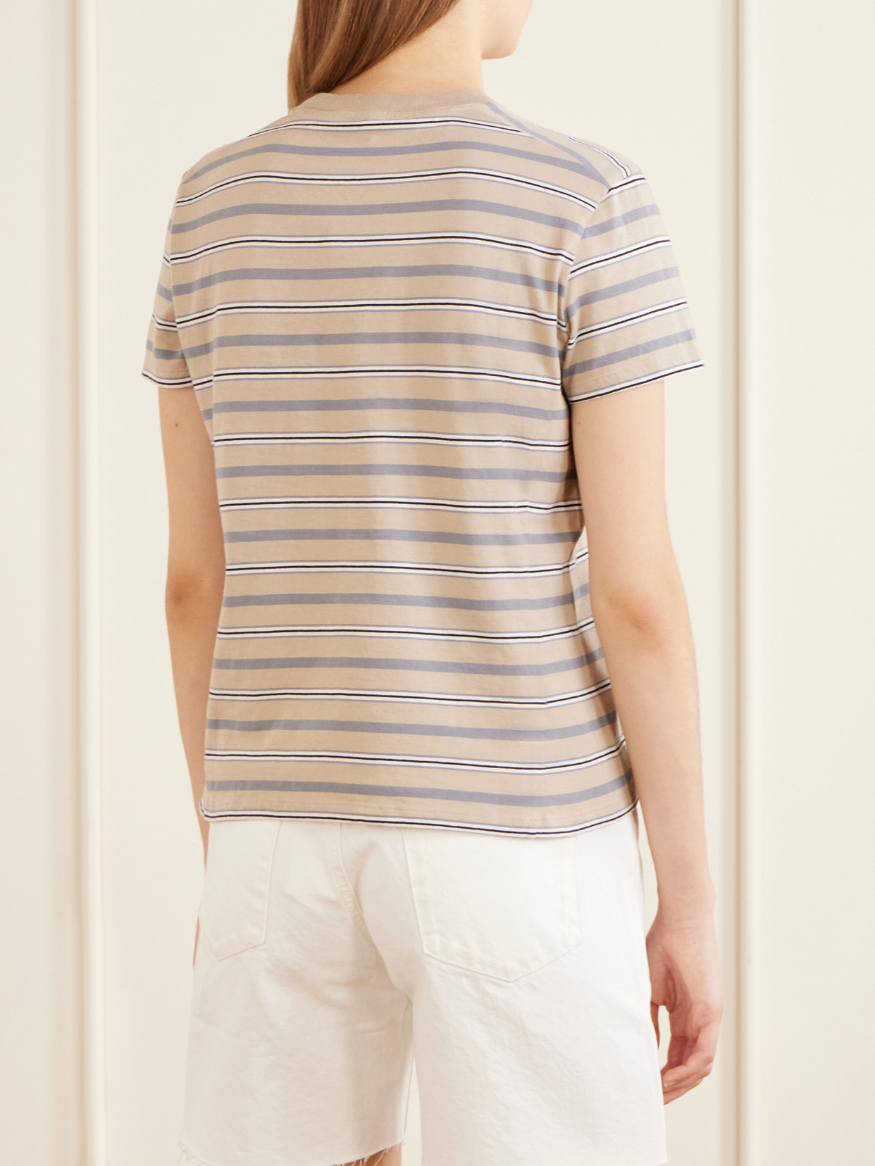 Kenzie Striped Cotton-Jersey T-Shirt