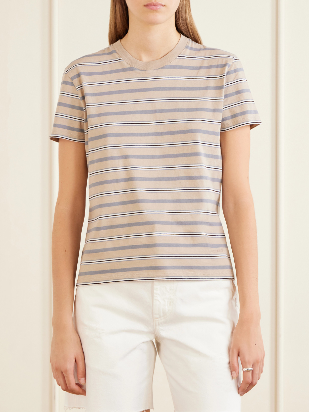Kenzie Striped Cotton-Jersey T-Shirt