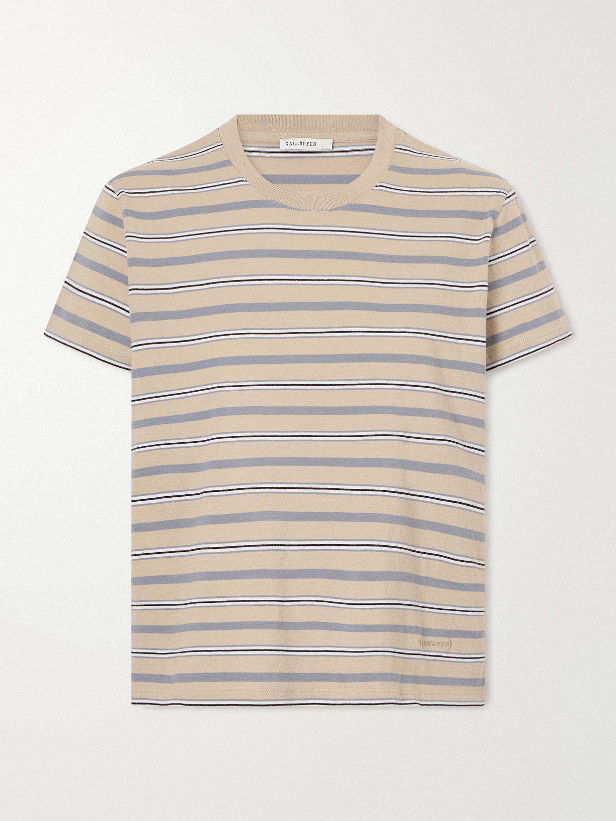 Kallmeyer Kenzie Striped Cotton-jersey T-shirt In Neutrals