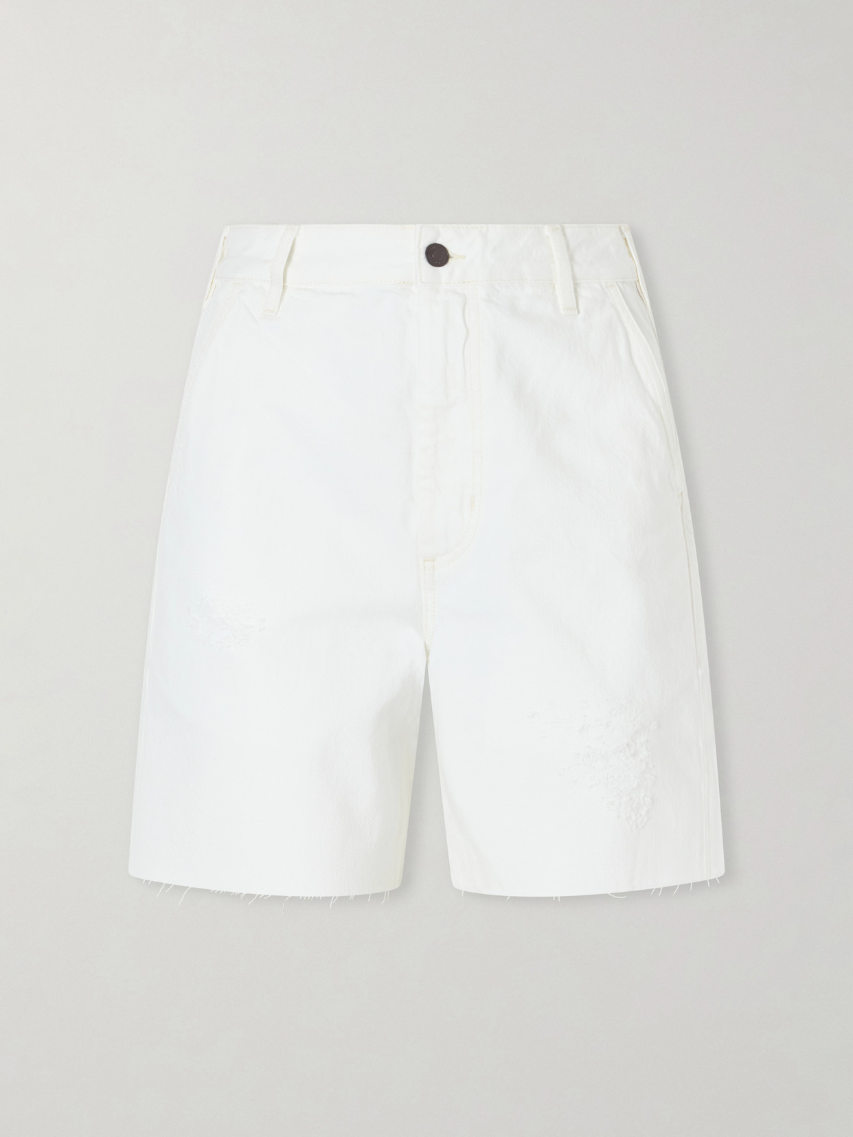 Kallmeyer Elias Skate Organic-cotton Denim Shorts In White