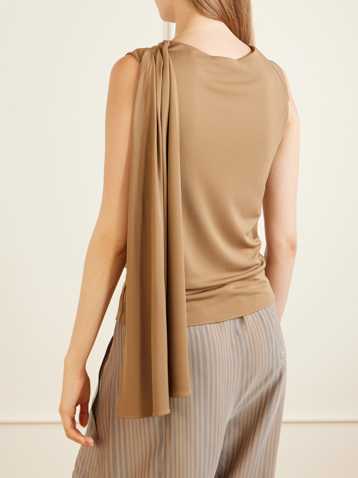 Floriana Draped Jersey Blouse