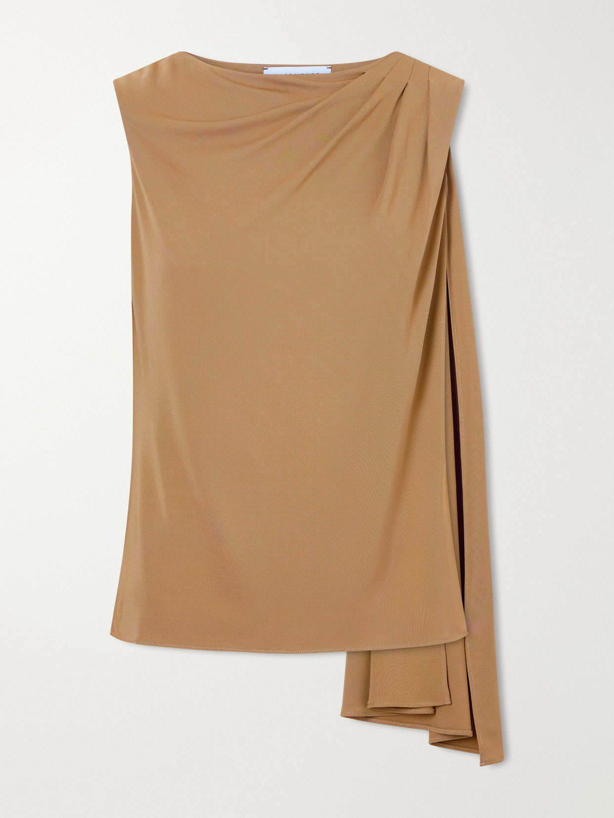 Kallmeyer Floriana Draped Jersey Blouse In Brown