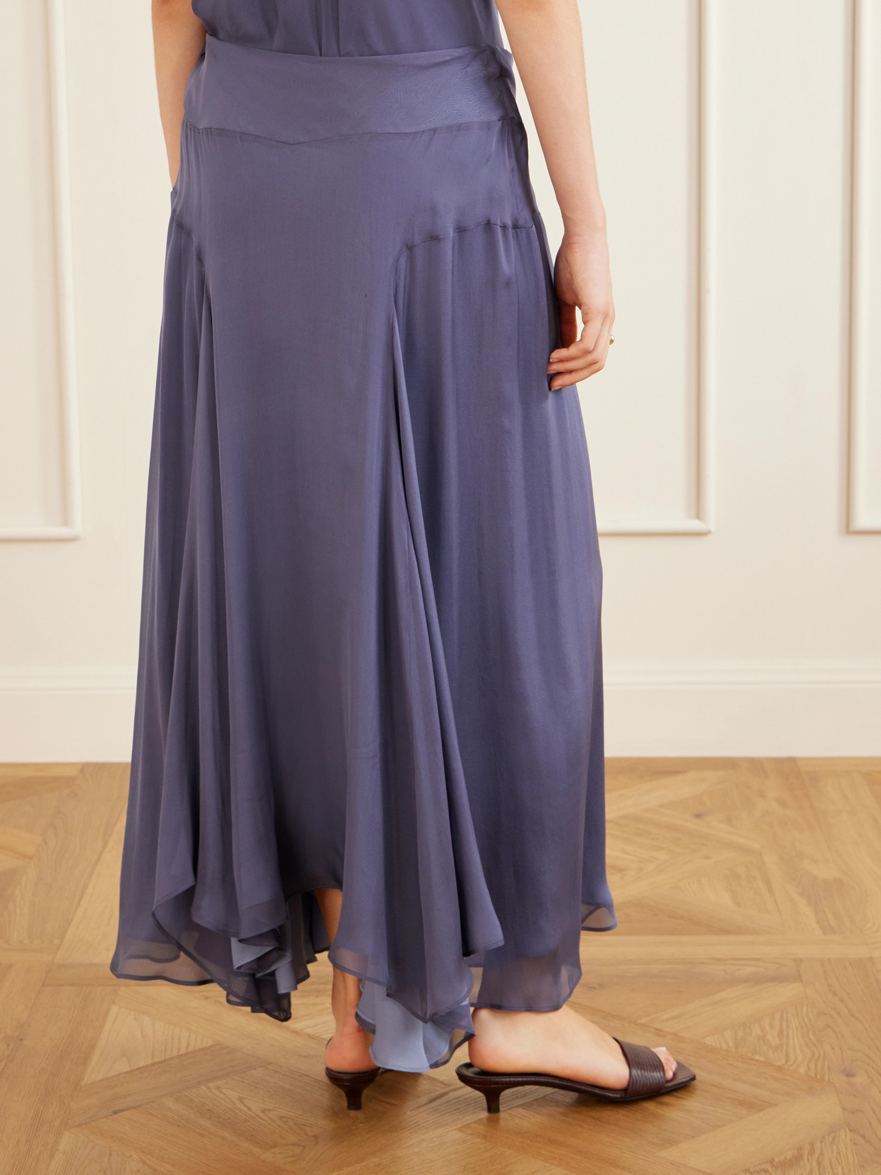 Alyse Silk-Chiffon Midi