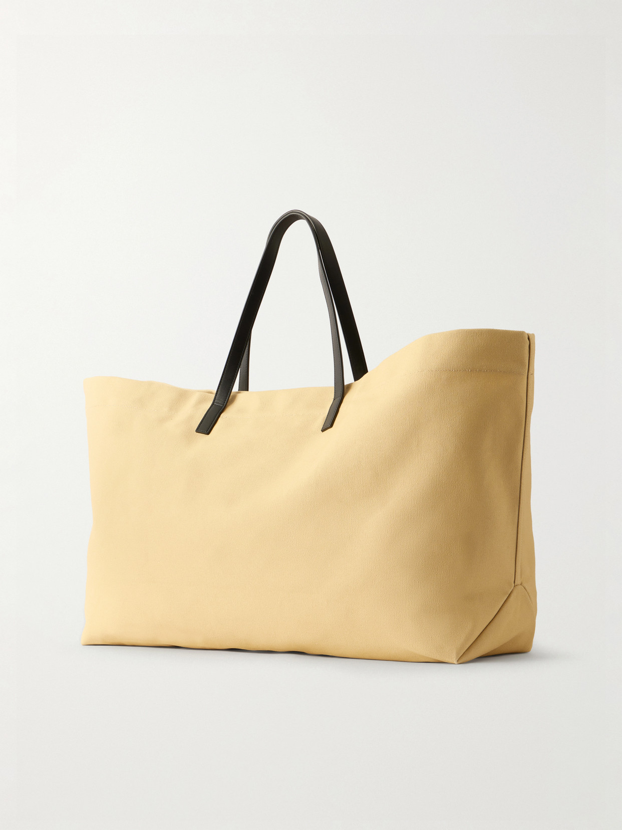 Cottage Leather-Trimmed Canvas Tote