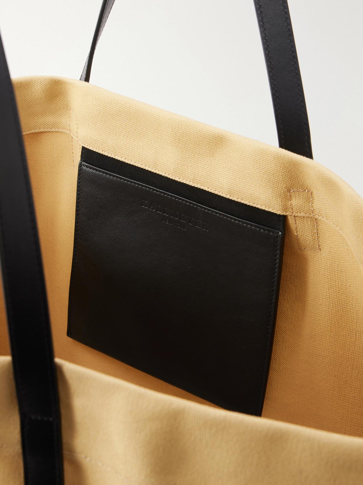 Cottage Leather-Trimmed Canvas Tote