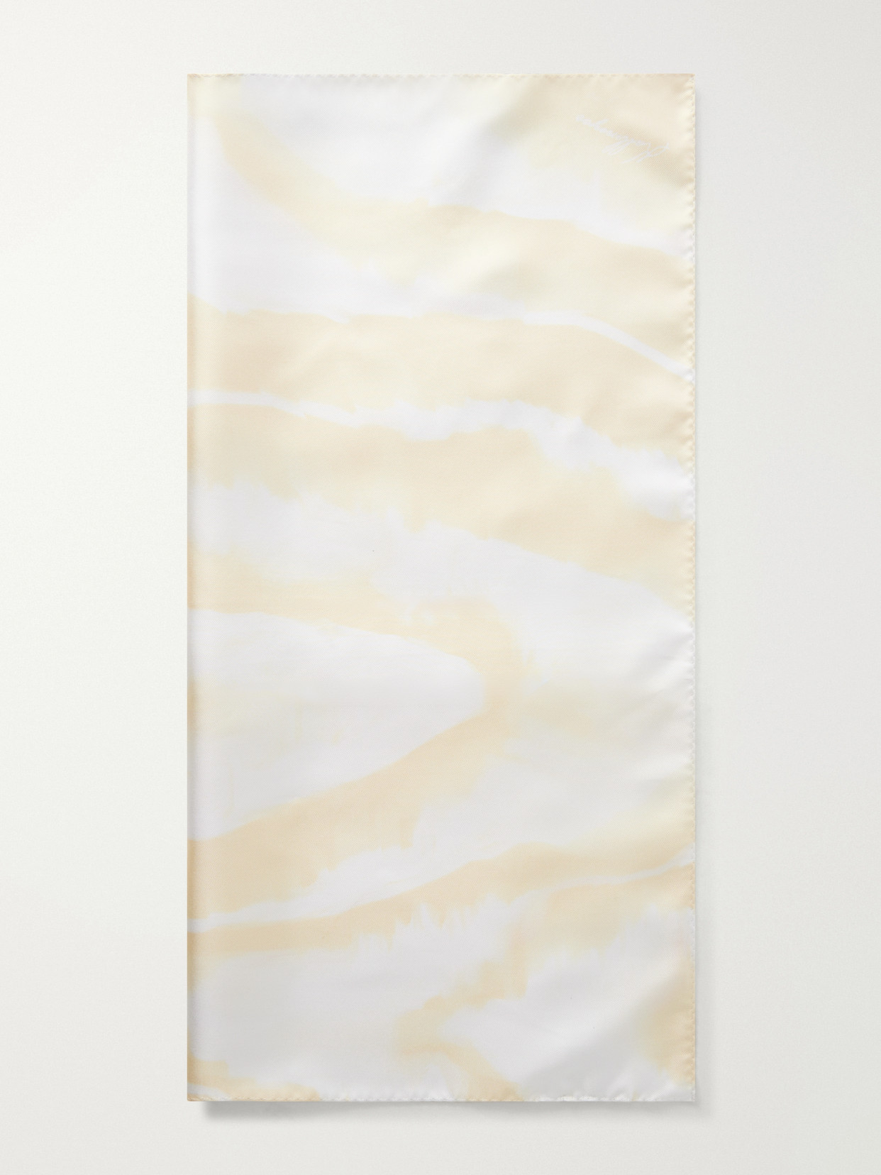 Kallmeyer Oil Moire Printed Silk-twill Scarf In Neutrals