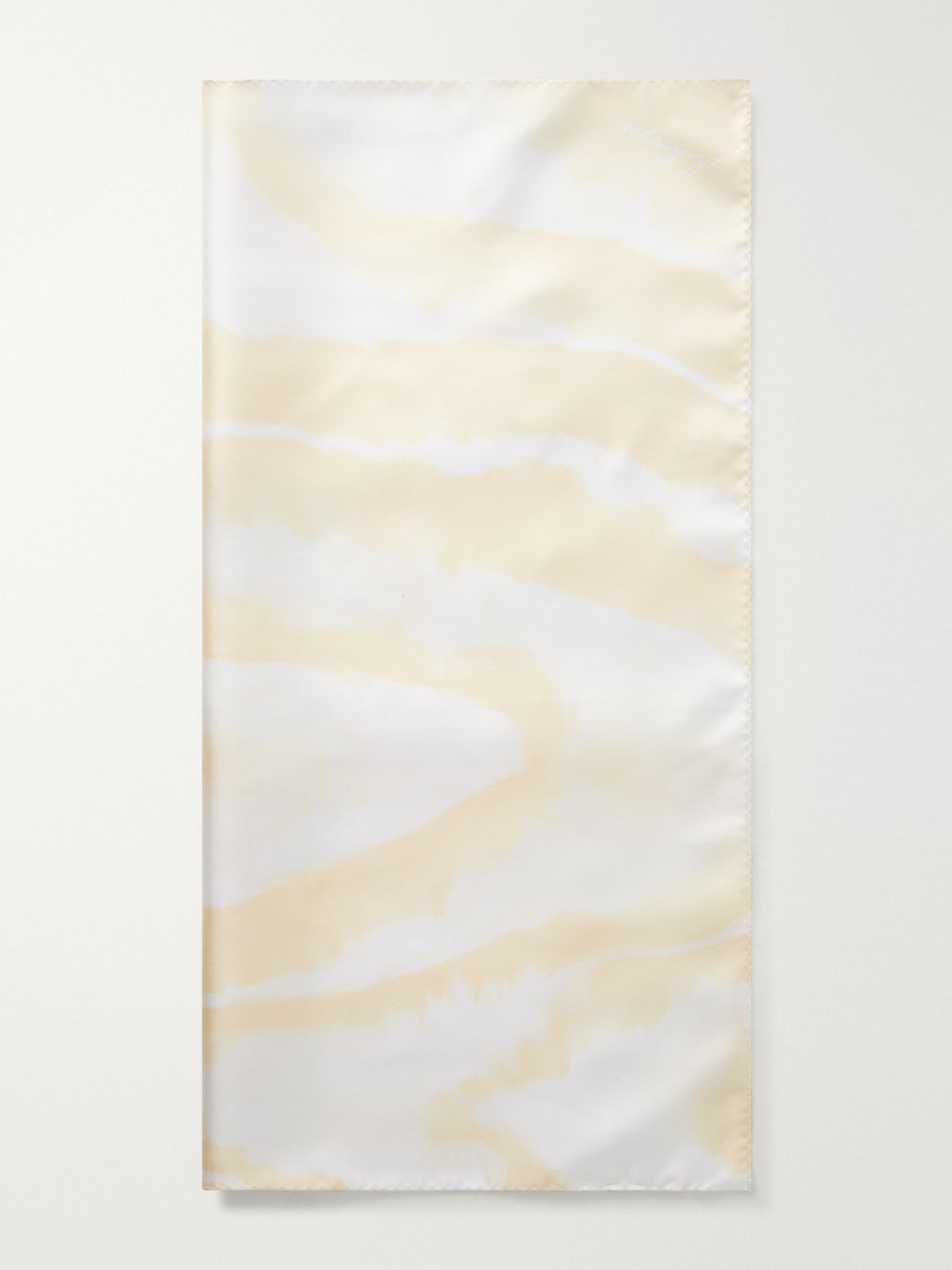 oil moire printed silk twill scarf