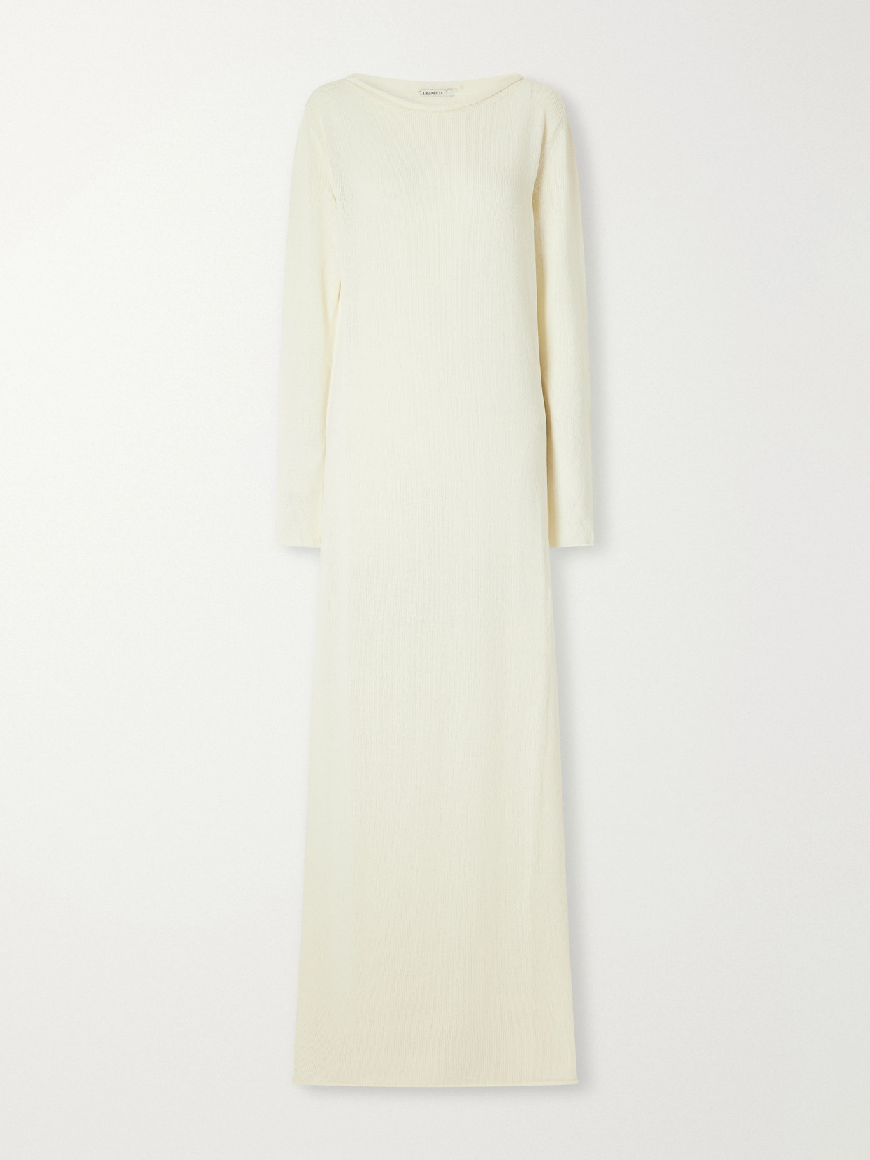Kallmeyer Rhea Cotton-blend Knitted Maxi Dress In Neutrals