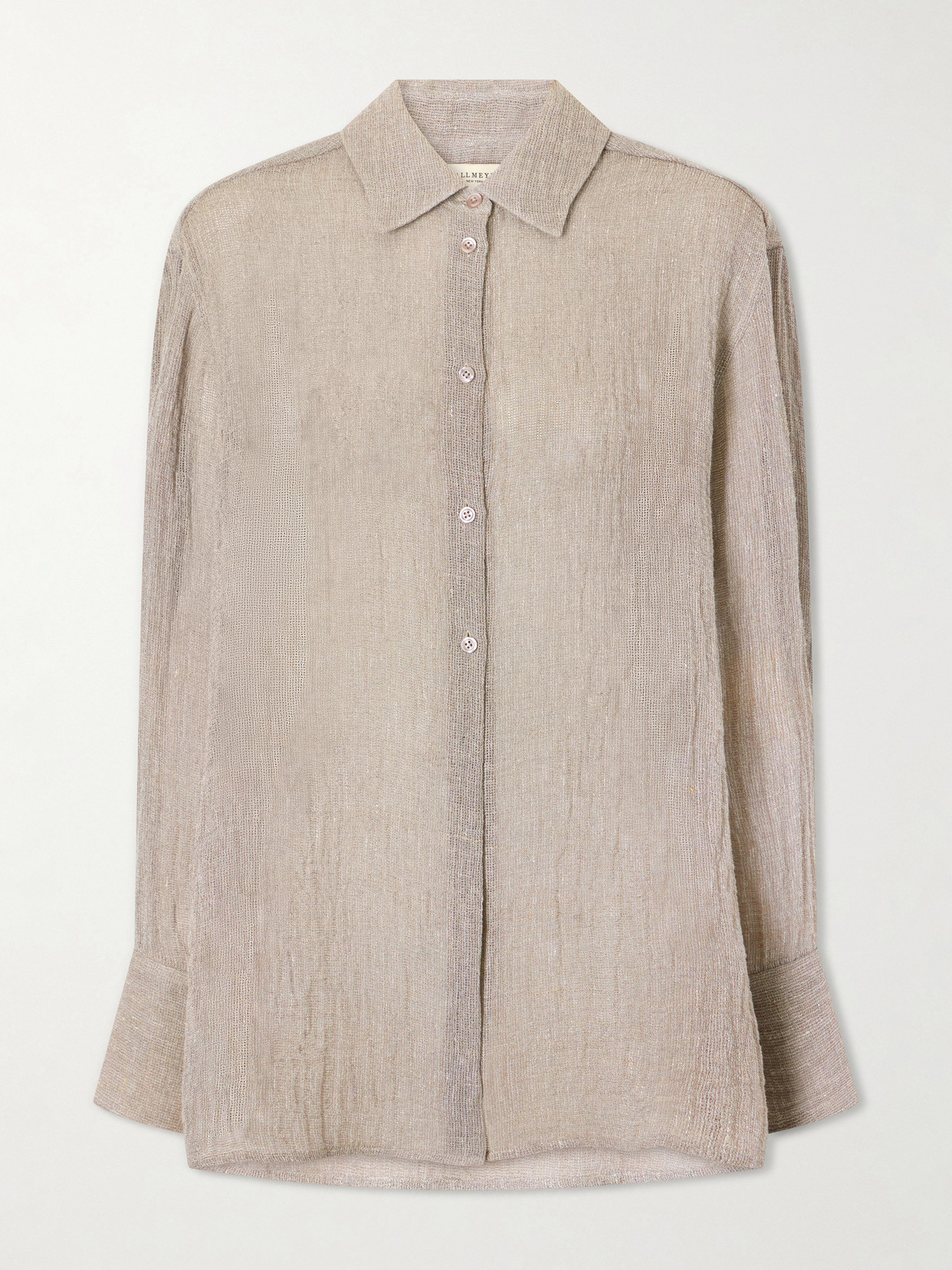 Kallmeyer Mollie Linen-blend Shirt In Gray