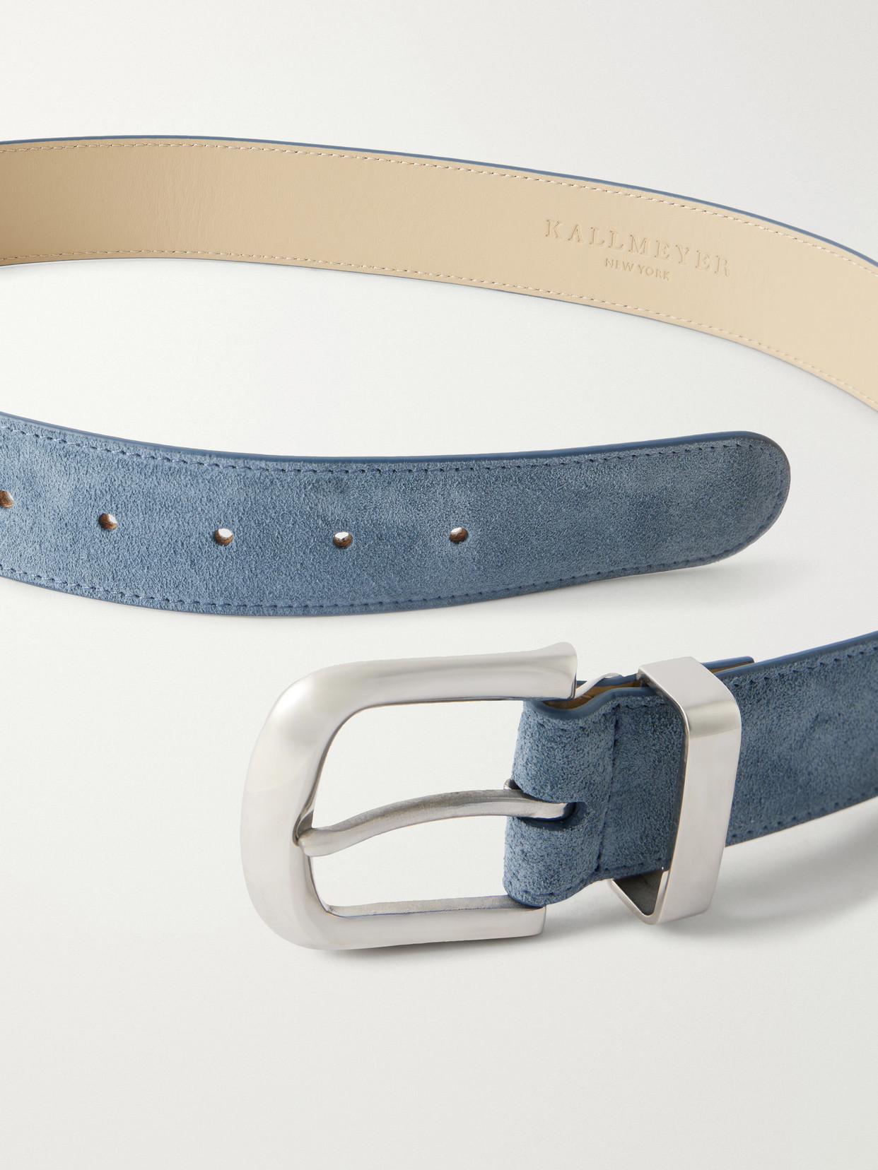 Kallmeyer Johnson Suede Belt In Blue