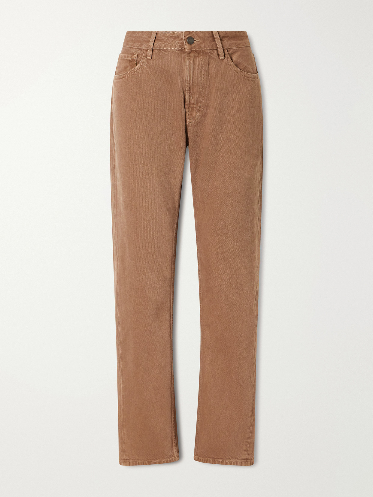 Kallmeyer Adina Low-rise Straight-leg Jeans In Brown