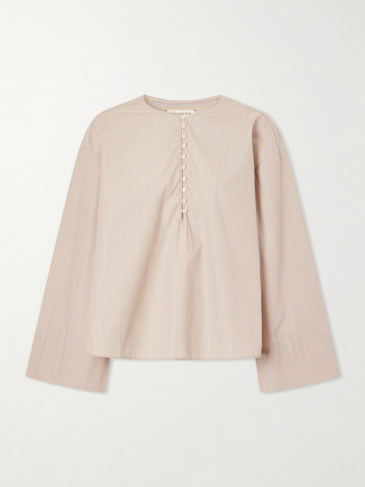 Kallmeyer Marguerite Striped Cotton-poplin Blouse In Neutrals