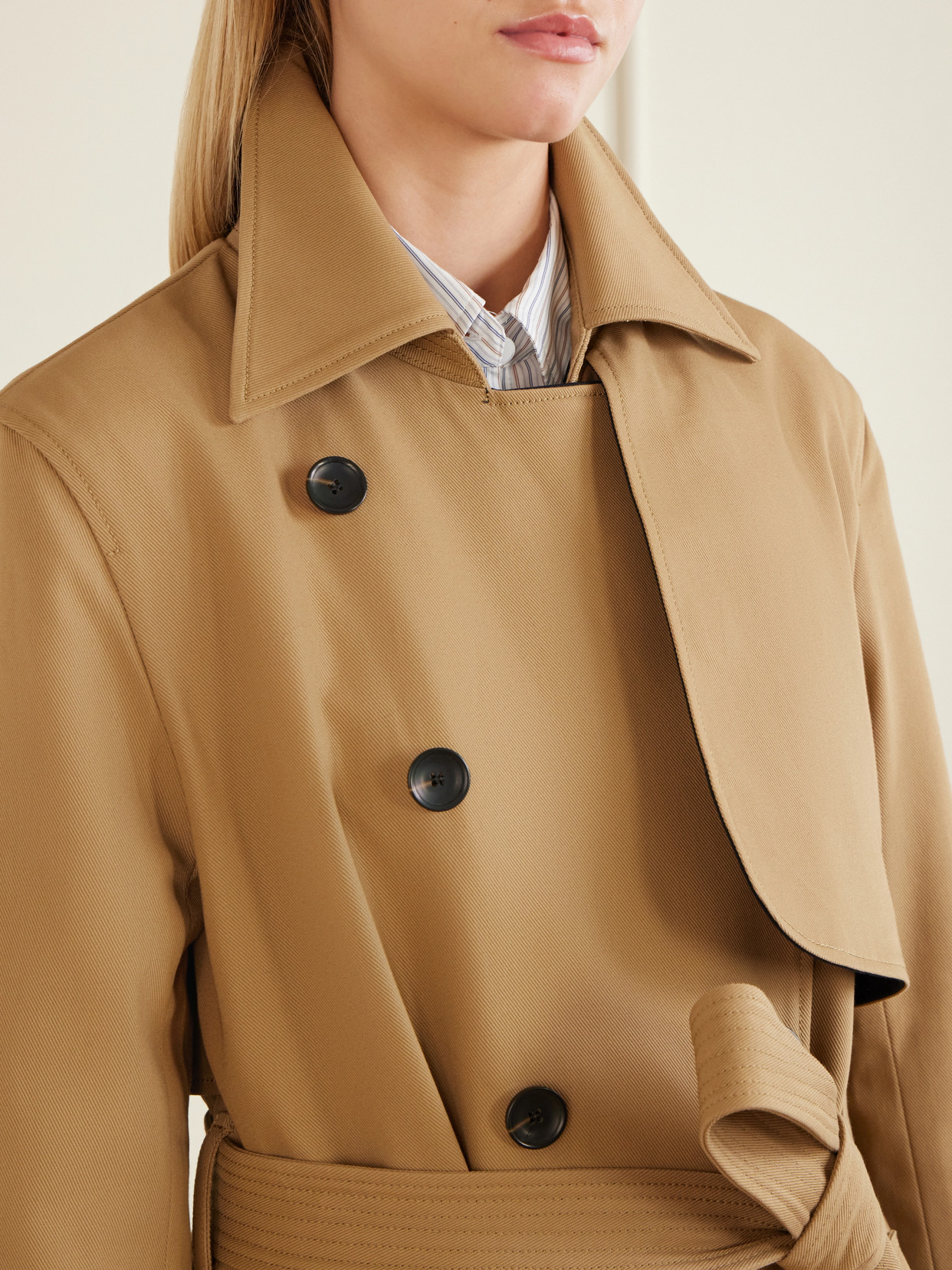 Organic Cotton-Drill Trench Coat