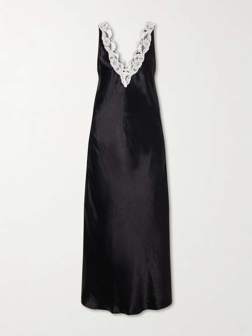 Maria McManus Lace-trimmed Satin Maxi Dress | Thumbnail 5 Maria McManus Lace-trimmed Satin Maxi Dress | Thumbnail 5