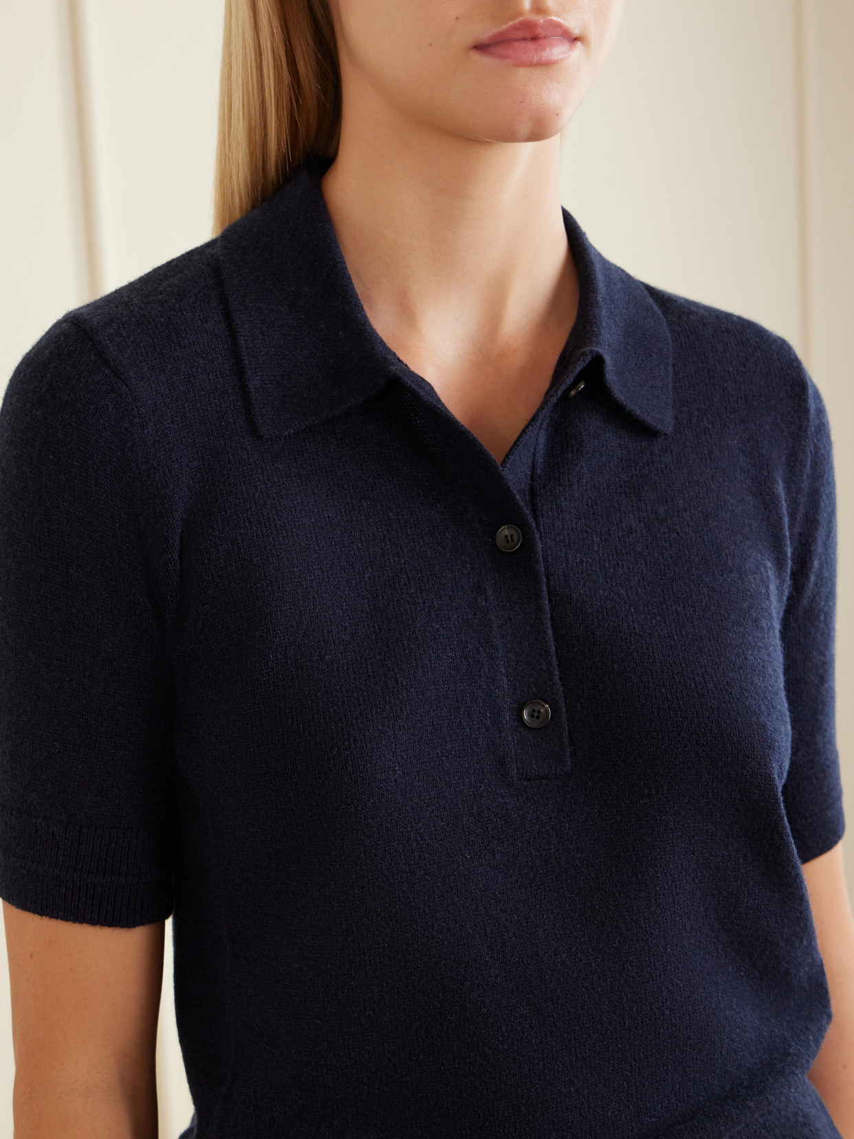 Cashmere And Cotton-Blend Polo