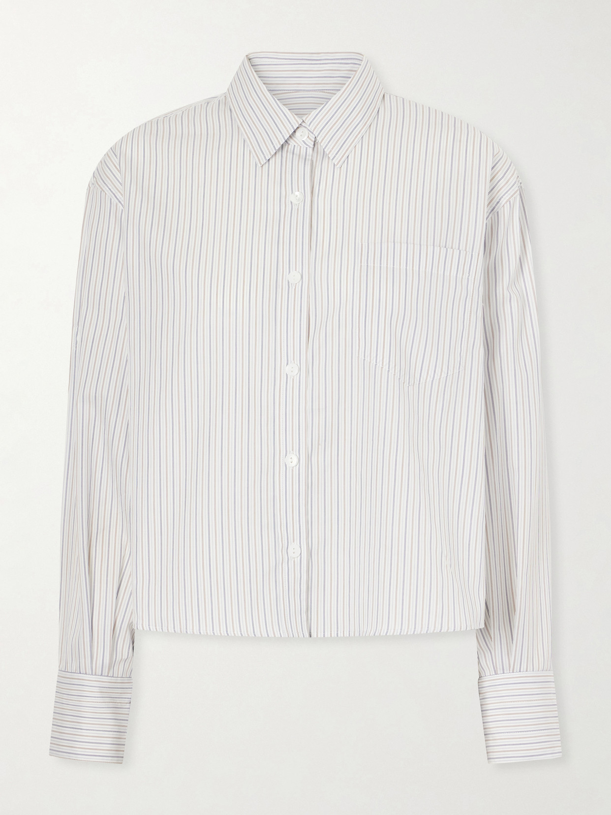 Maria Mcmanus Striped Organic Cotton Shirt In Blue