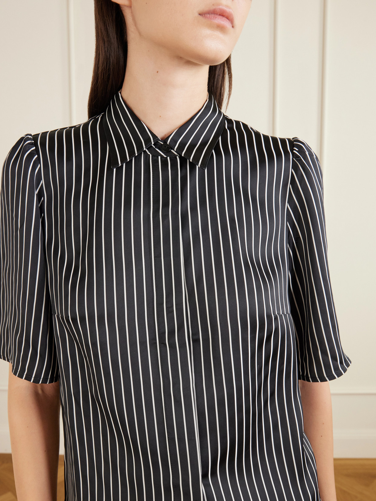 Striped Habotai Blouse