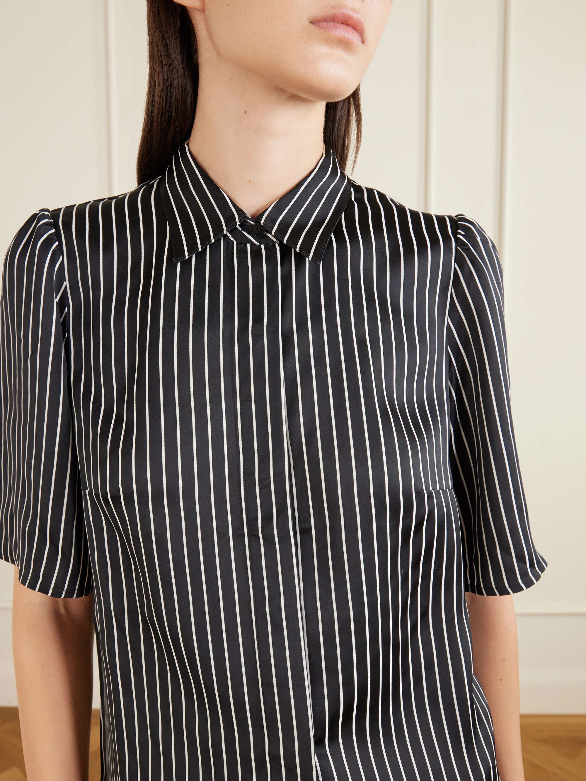 MARIA MCMANUS Striped habotai blouse | NET-A-PORTER