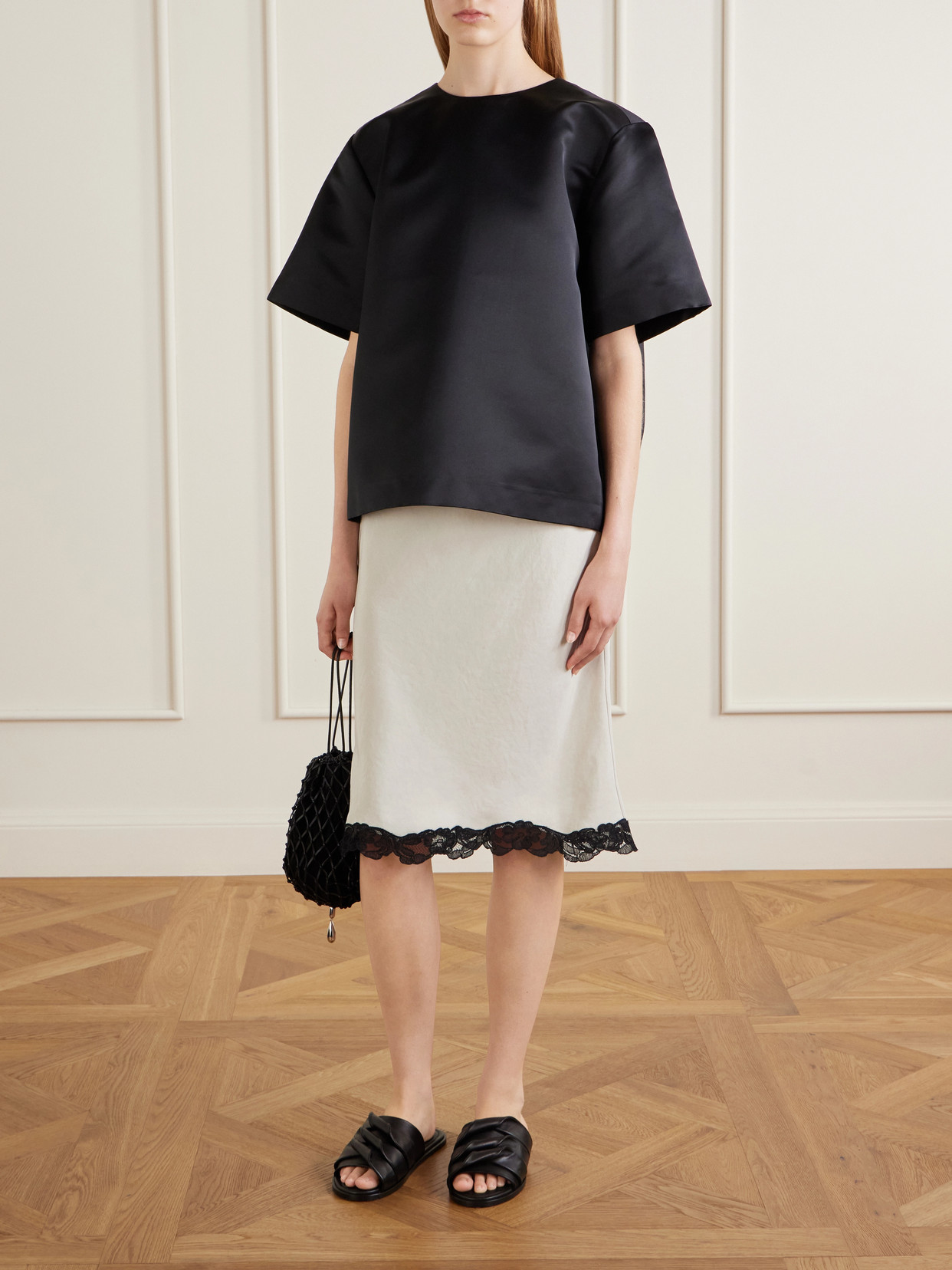 Lace-Trimmed Midi