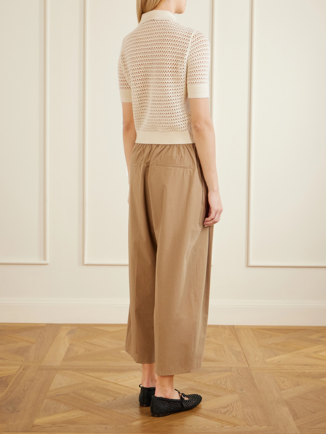 Cashmere And Cotton-Blend Crocheted Polo