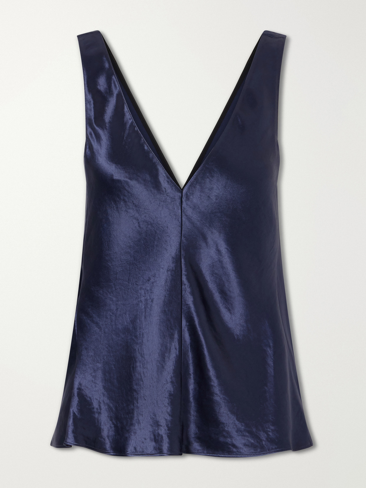 Maria Mcmanus Draped Satin Cami In Blue