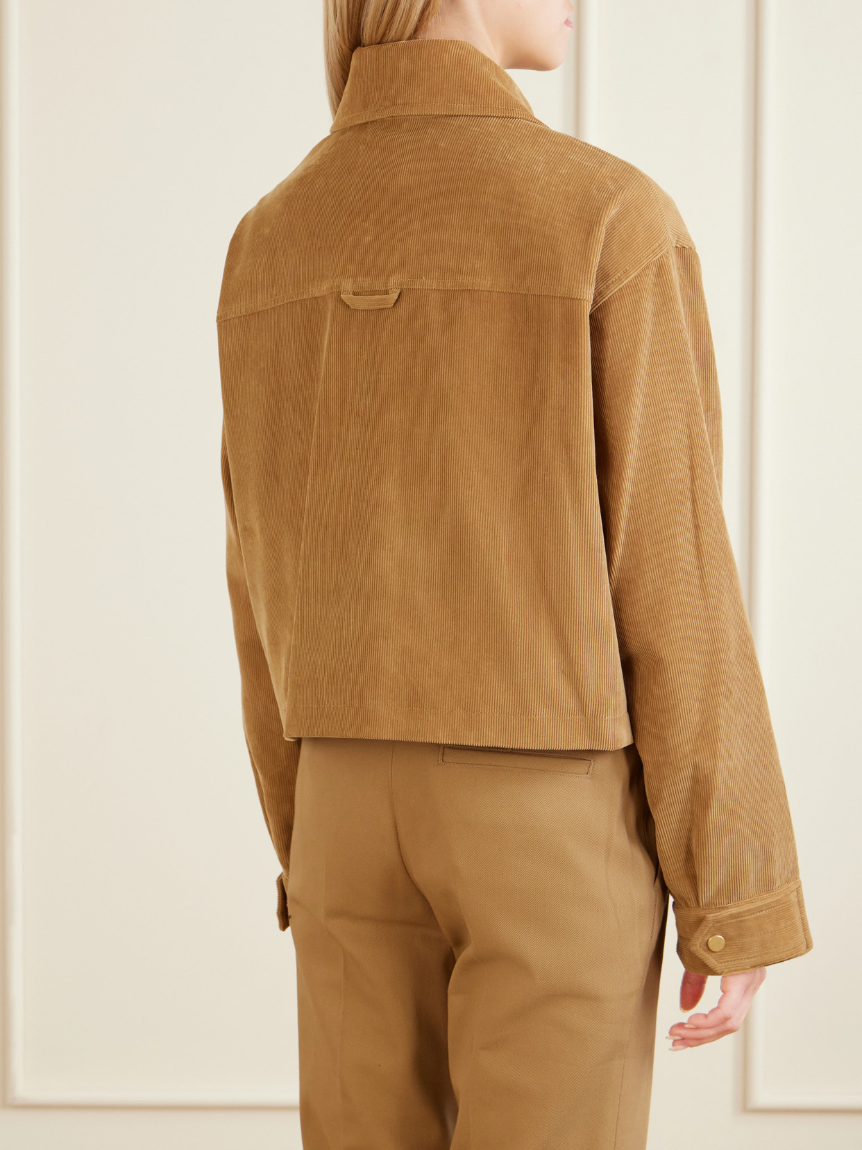 Organic Cotton Ribbed Cropped Jacket