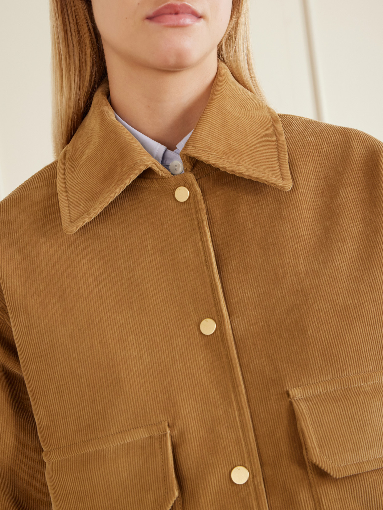 Organic Cotton Ribbed Cropped Jacket