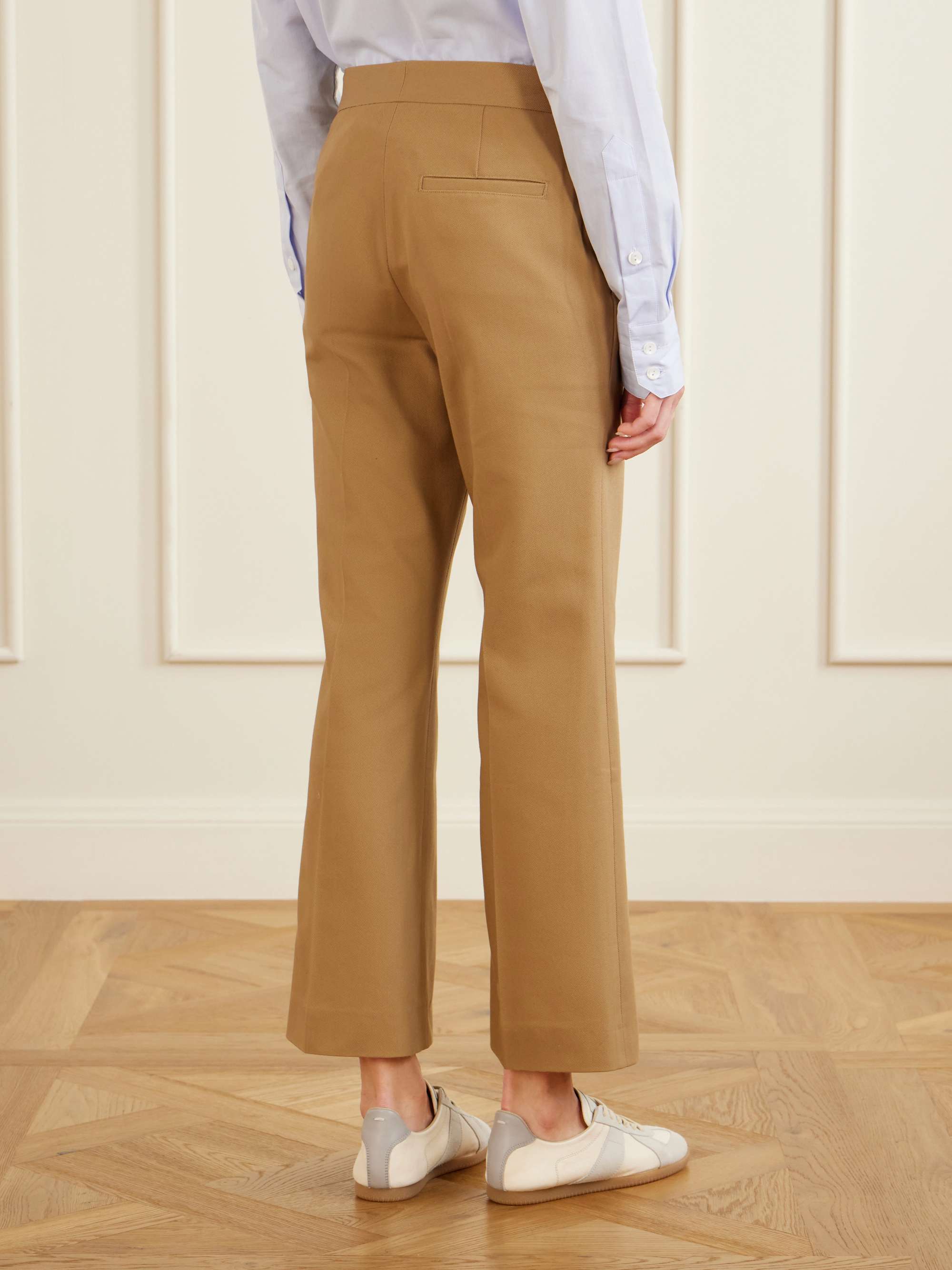 MARIA MCMANUS Cotton-blend straight-leg high-waist pants | NET-A