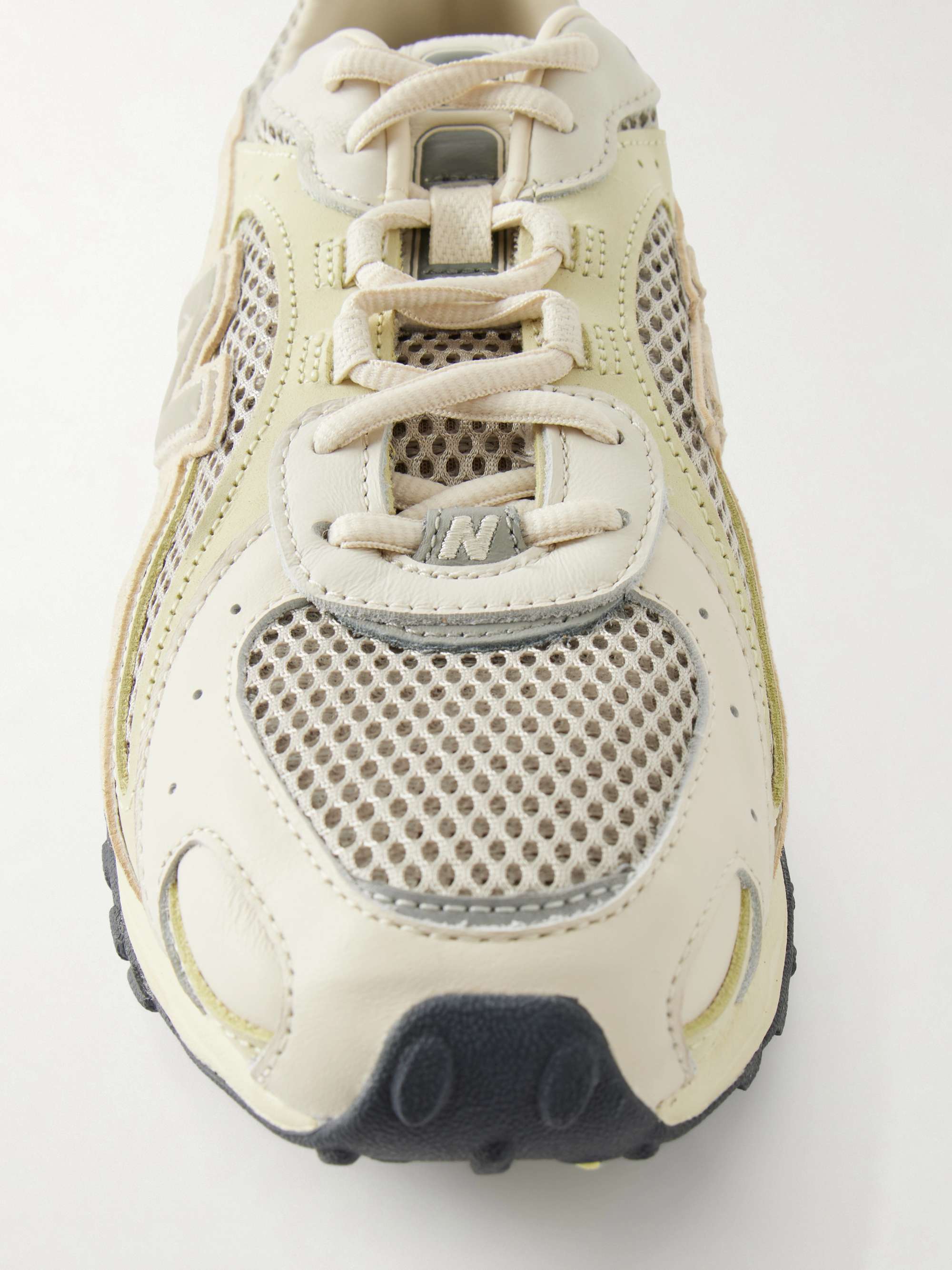 NEW BALANCE + Auralee 204L leather-trimmed mesh sneakers | NET-A