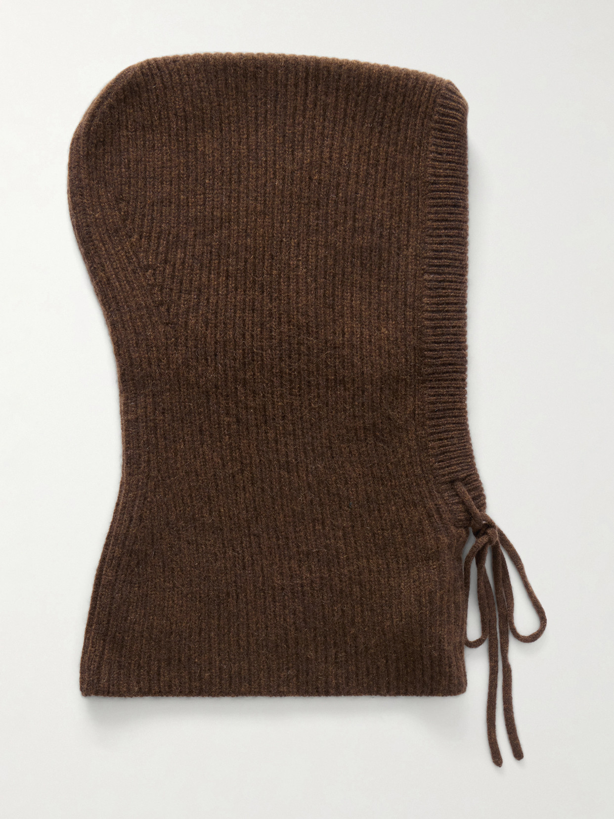 Arch4 Klosters Ribbed Cashmere Balaclava In Brown
