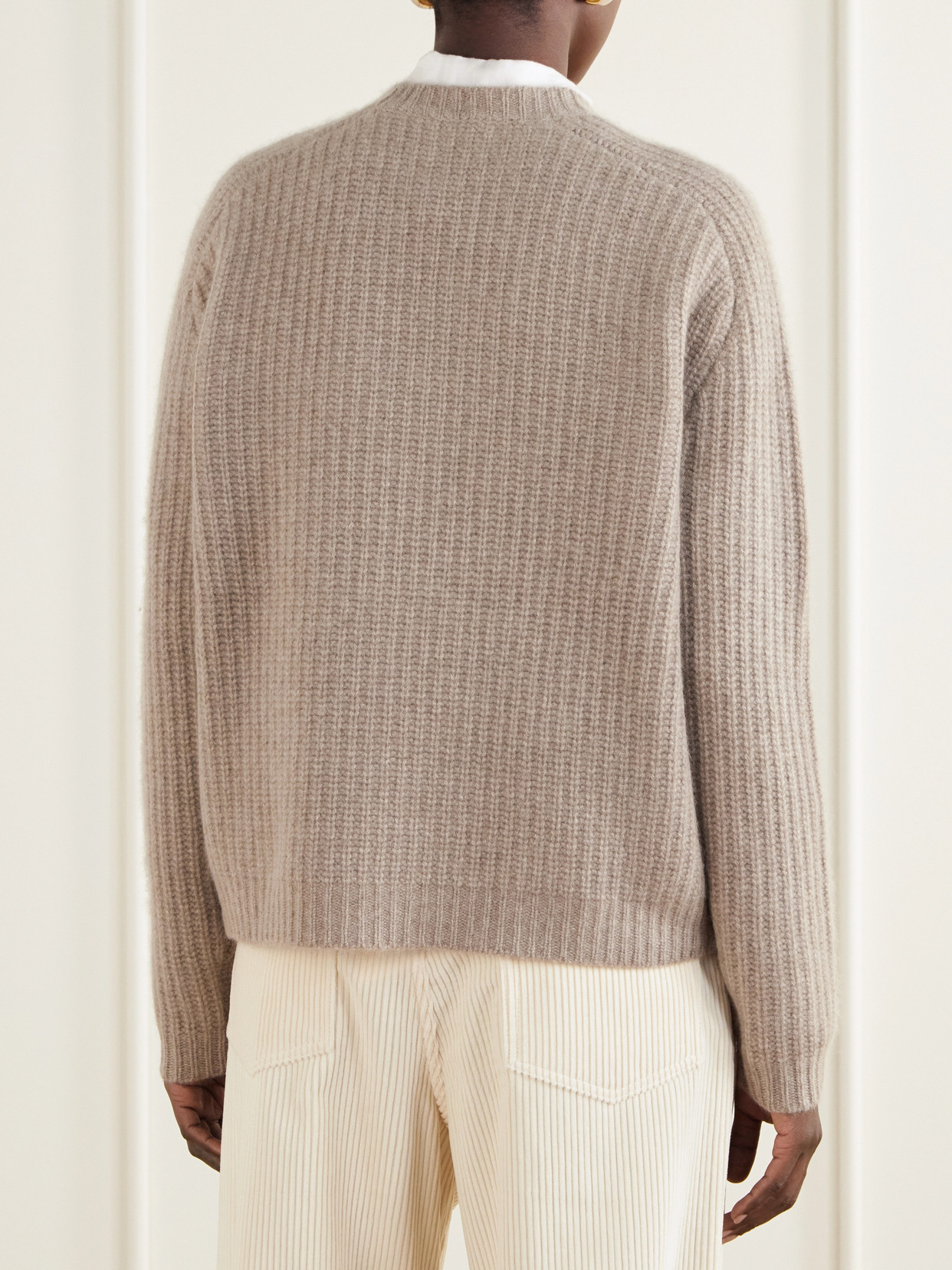 Nisha Ribbed Cashmere Sweater
