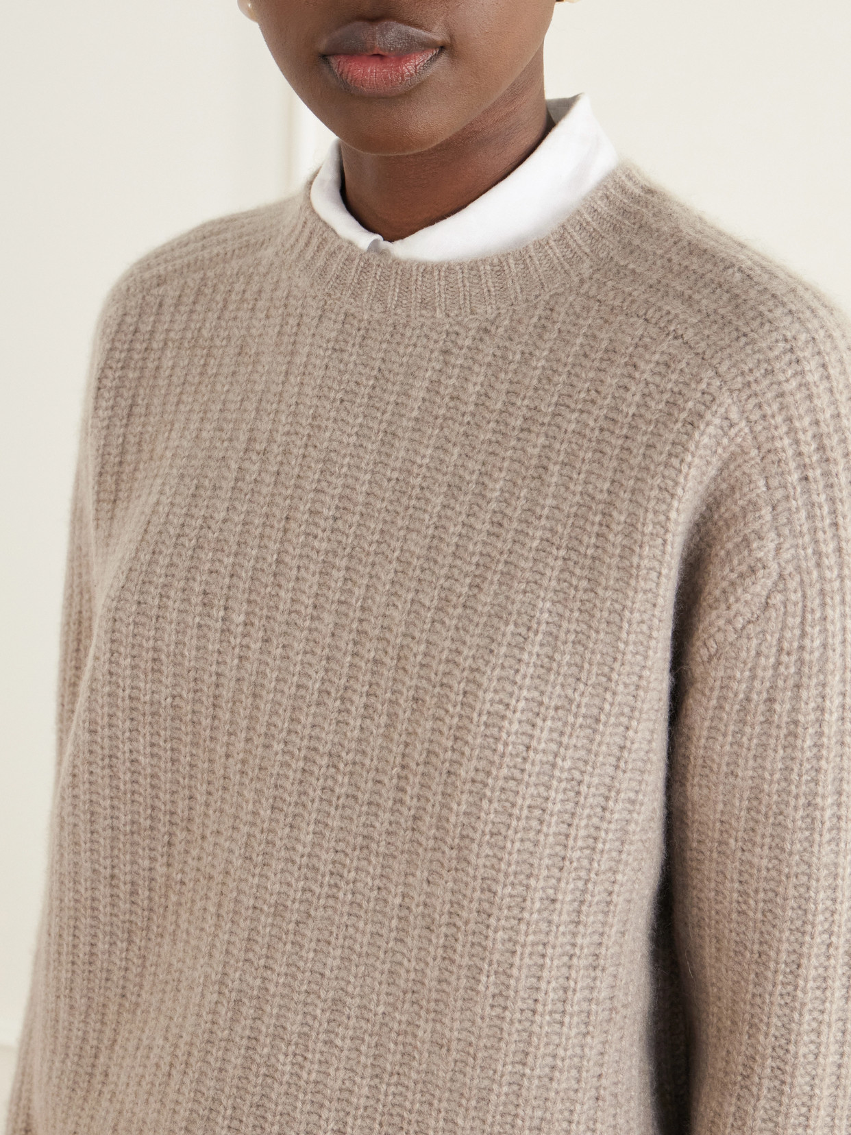 Nisha Ribbed Cashmere Sweater