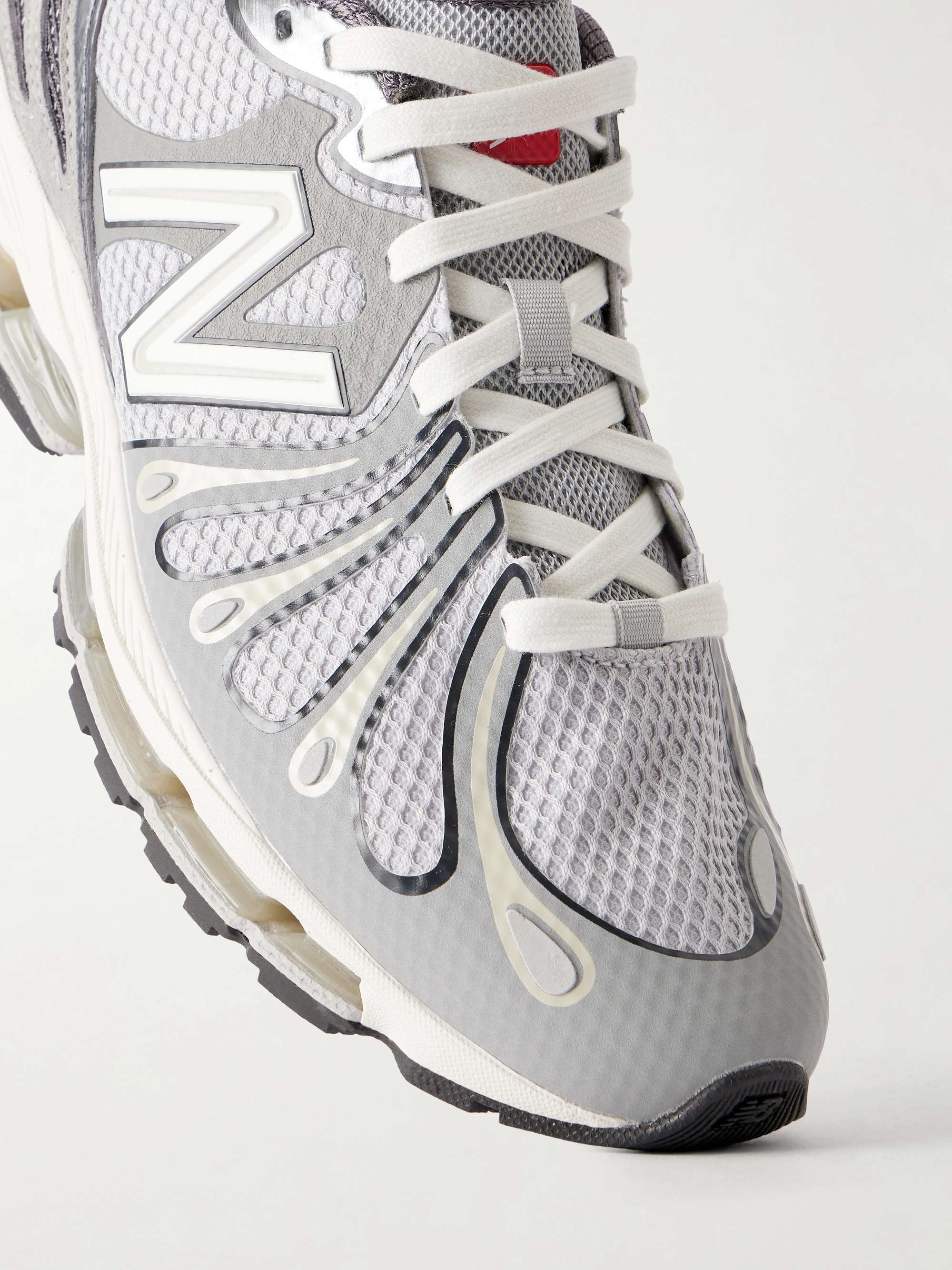 NEW BALANCE ABZORB 1890 suede-trimmed mesh sneakers | NET-A-PORTER