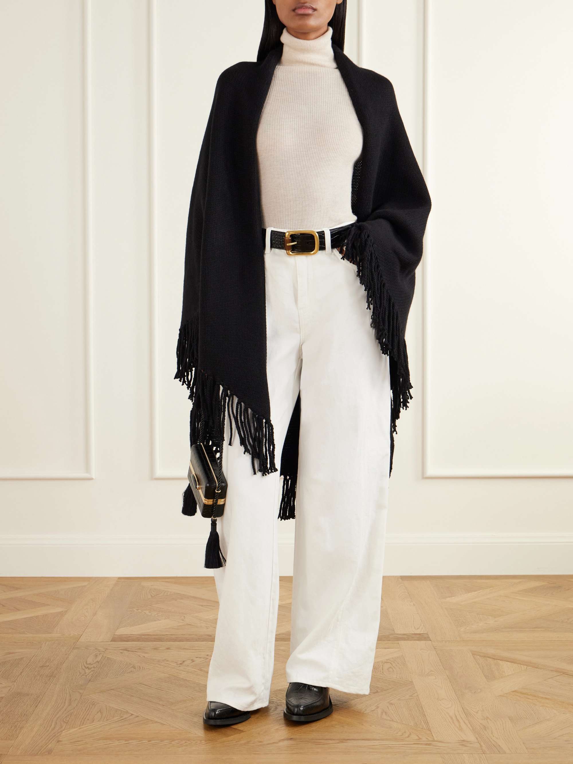 ARCH4 Fringed baby goat cashmere wrap