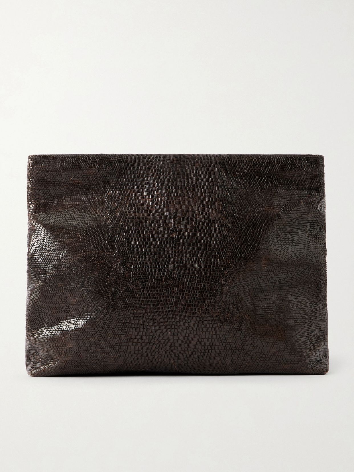 Jerry croc-effect leather clutch