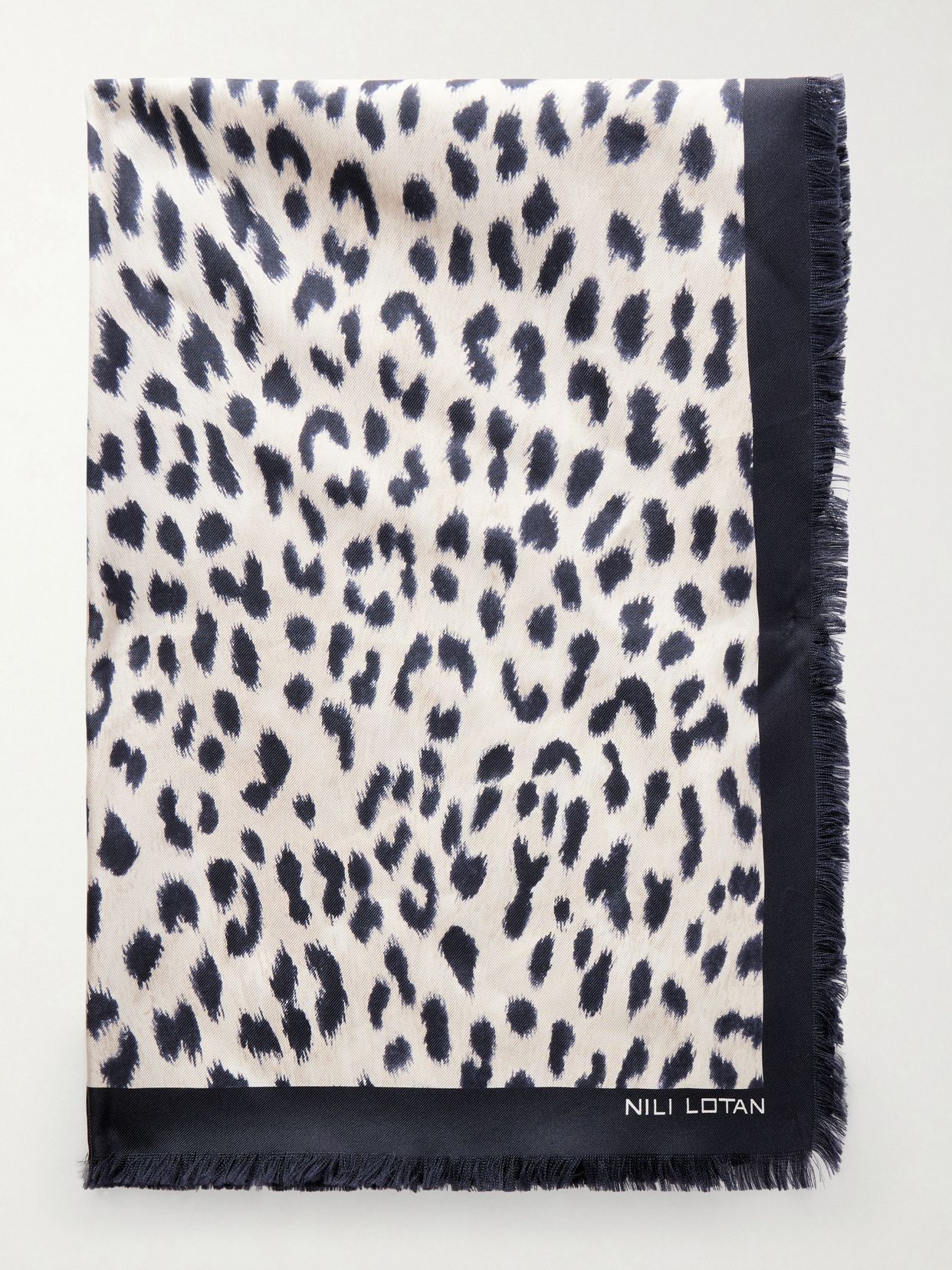 savanna leopard print silk scarf