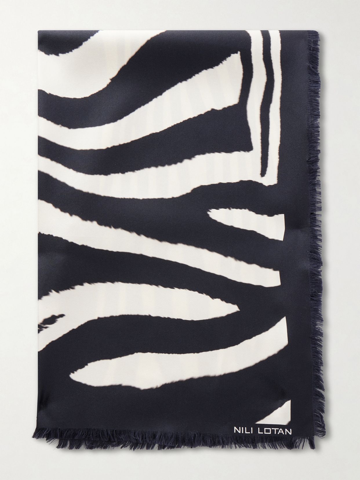 zebra print silk scarf