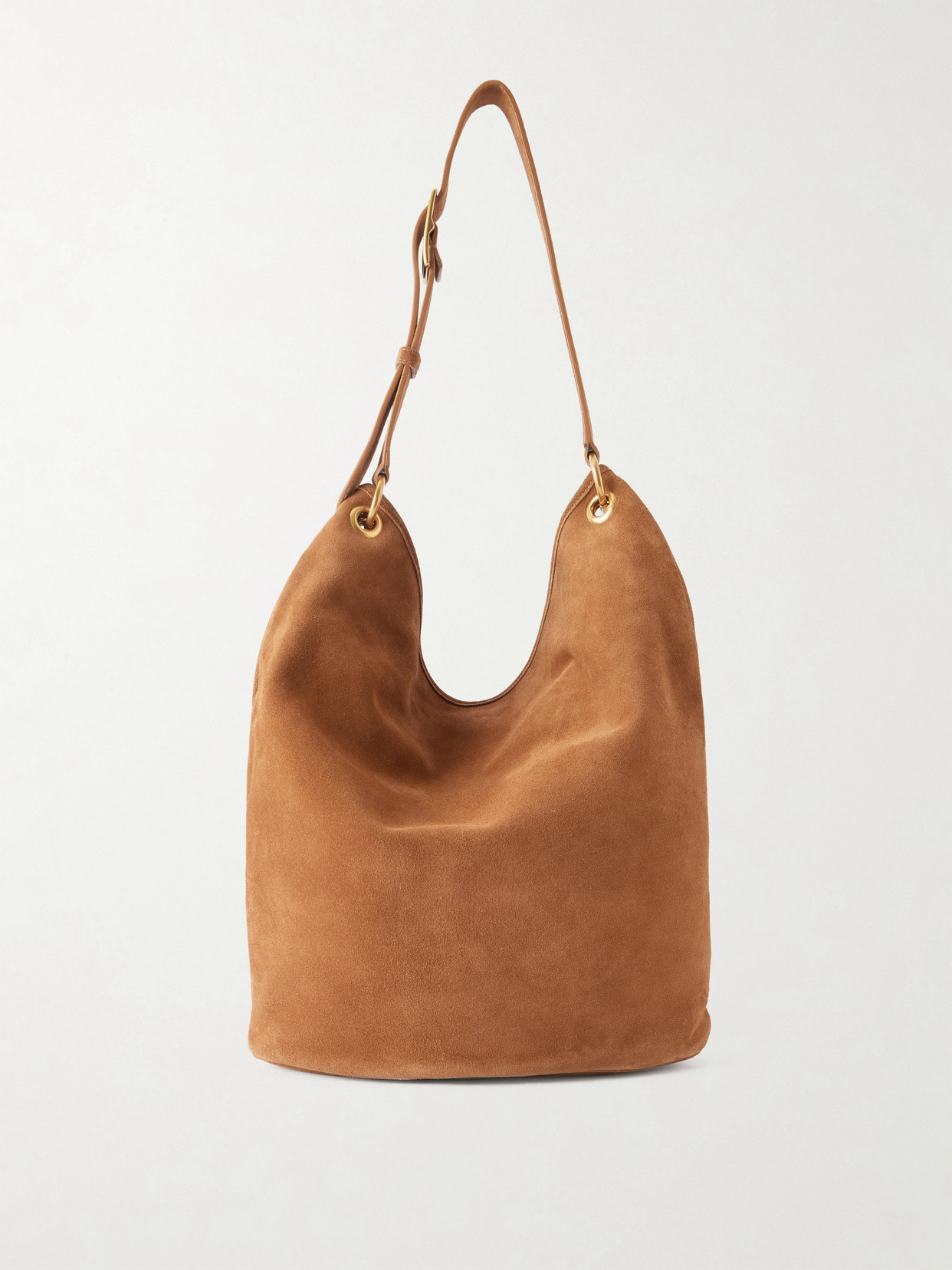 Nili Lotan Cooper Suede Shoulder Bag In Brown