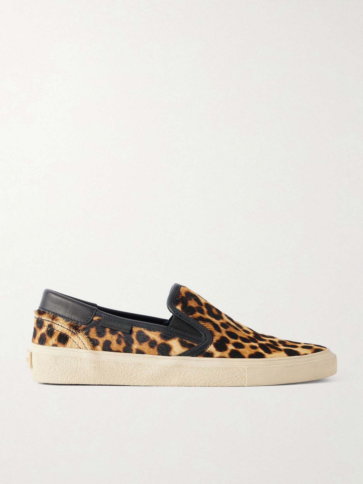 serge animal print calf hair sneakers